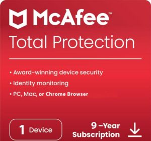 McAfee Total Protection 1 Device 9 Years Windows/Mac (Email Delivery) (Global Code) - Image 1