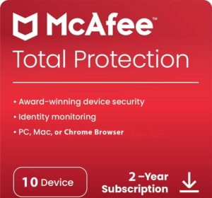 McAfee Total Protection 10 Device 2 Years Windows/Mac (Email Delivery) (Global Code) - Image 1
