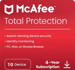 McAfee Total Protection 10 Device 4 Years Windows/Mac (Email Delivery) (Global Code) - Image 1