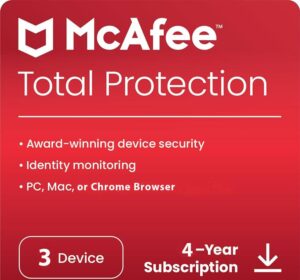 McAfee Total Protection 3 Device 4 Years Windows/Mac (Email Delivery) (Global Code) - Image 1